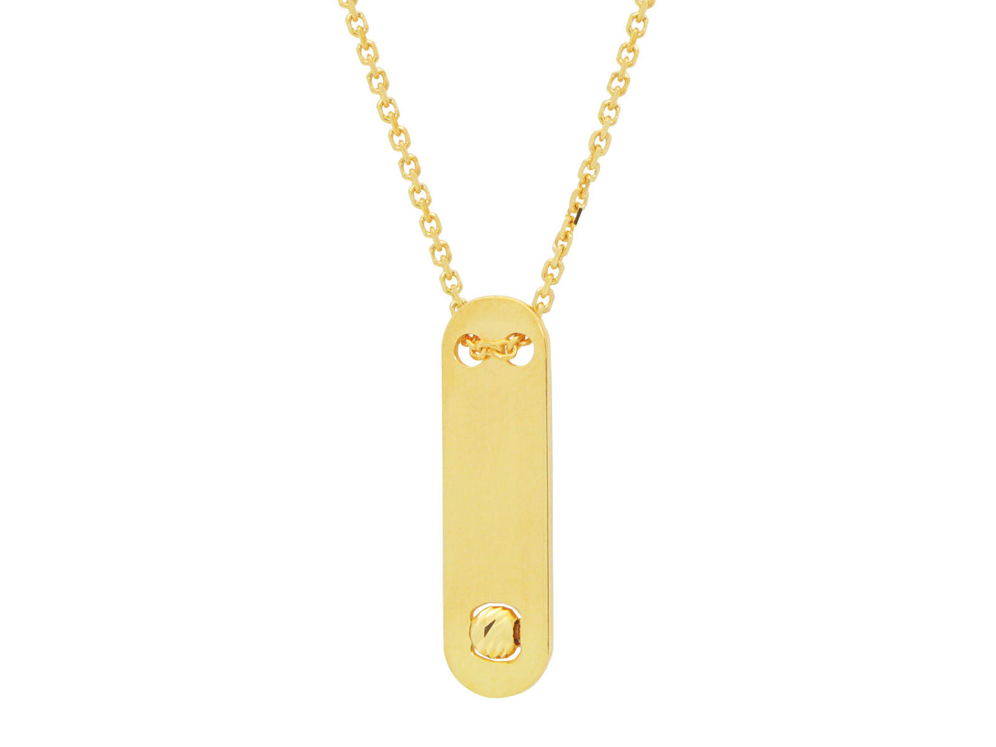 Rolling Golden Pebble Necklace Necklaces