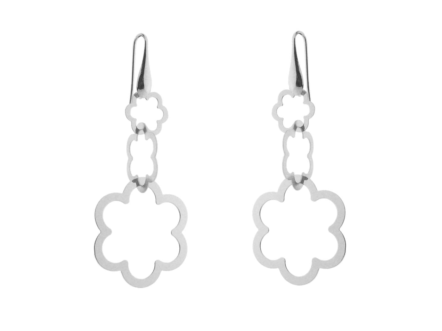 Dangling Open Flowers Hook Earrings Earrings