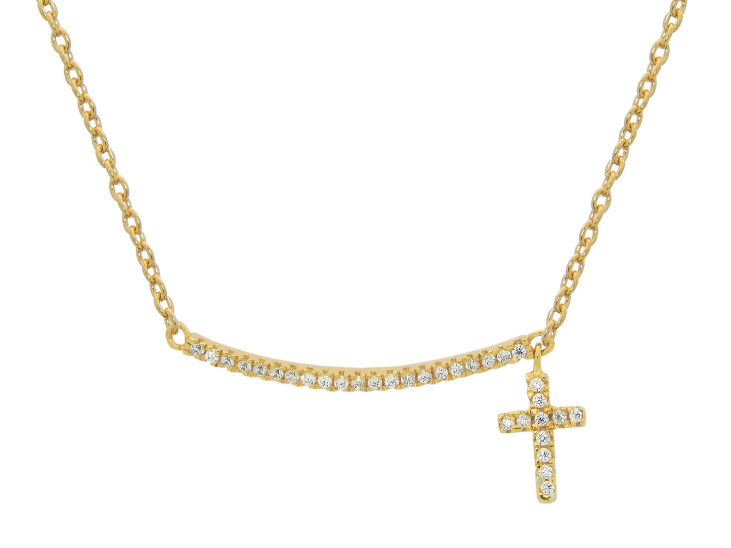 Bar & Cross Necklace Necklaces