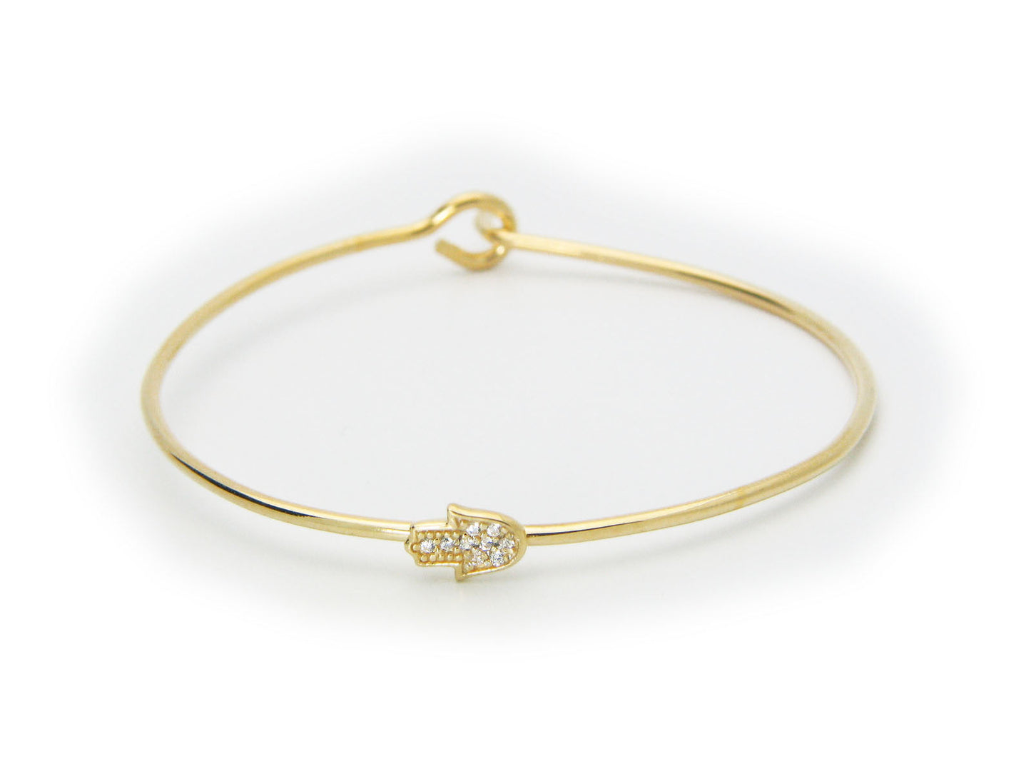 BecKids Golden CZ Hamsa Bangle Bracelets
