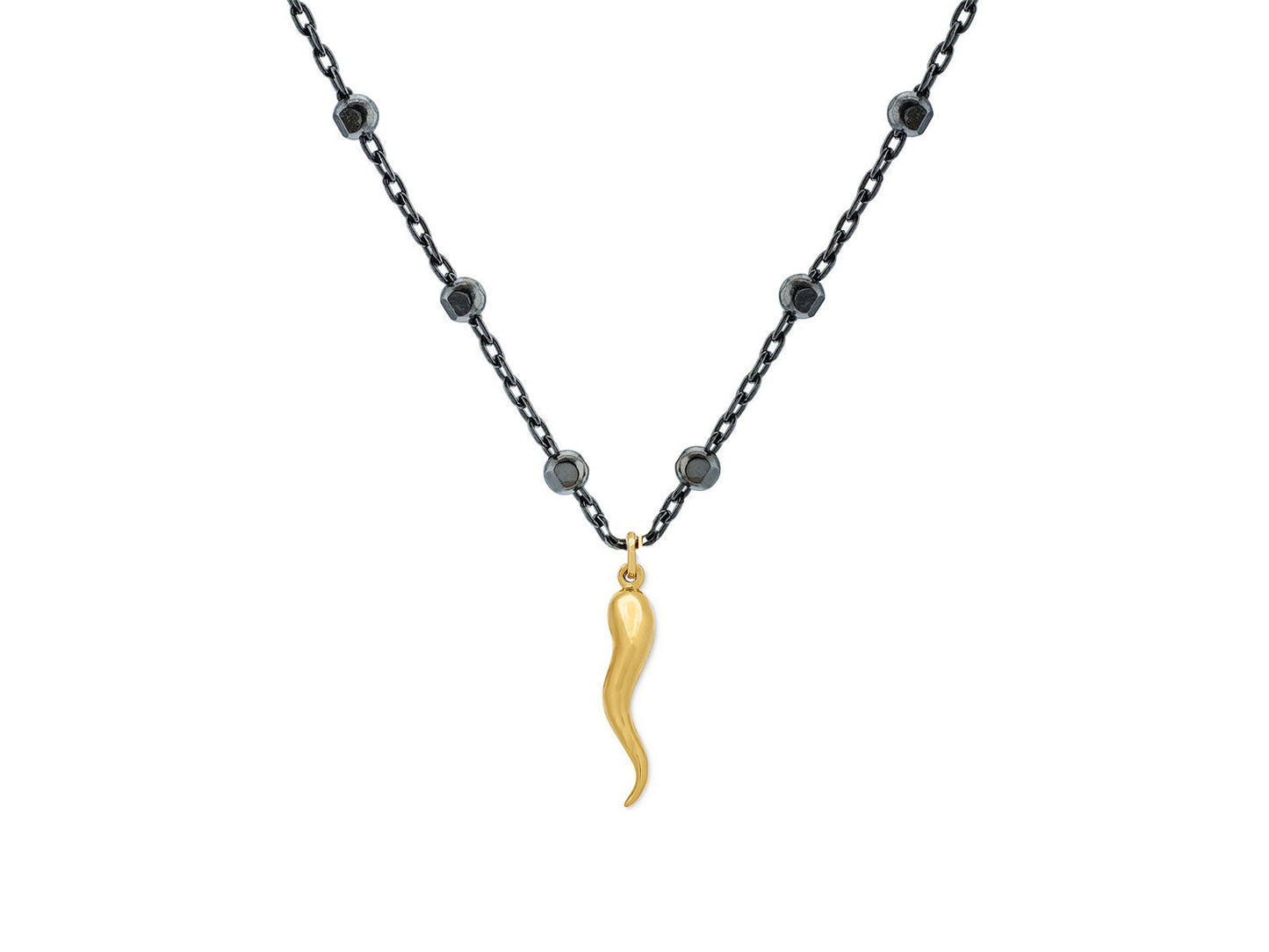 Black Cornicello Pepper Necklace Necklaces