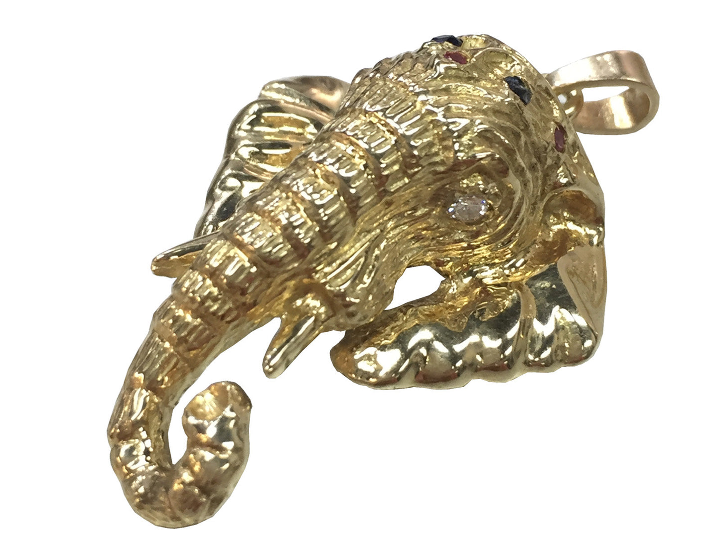 14k Gold Royal Elephant Pendant Pendants