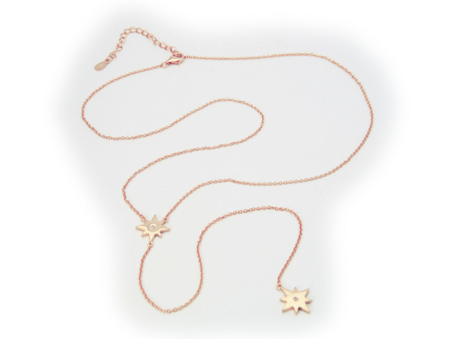 Rose Starburst Lariat Y Necklace Necklaces