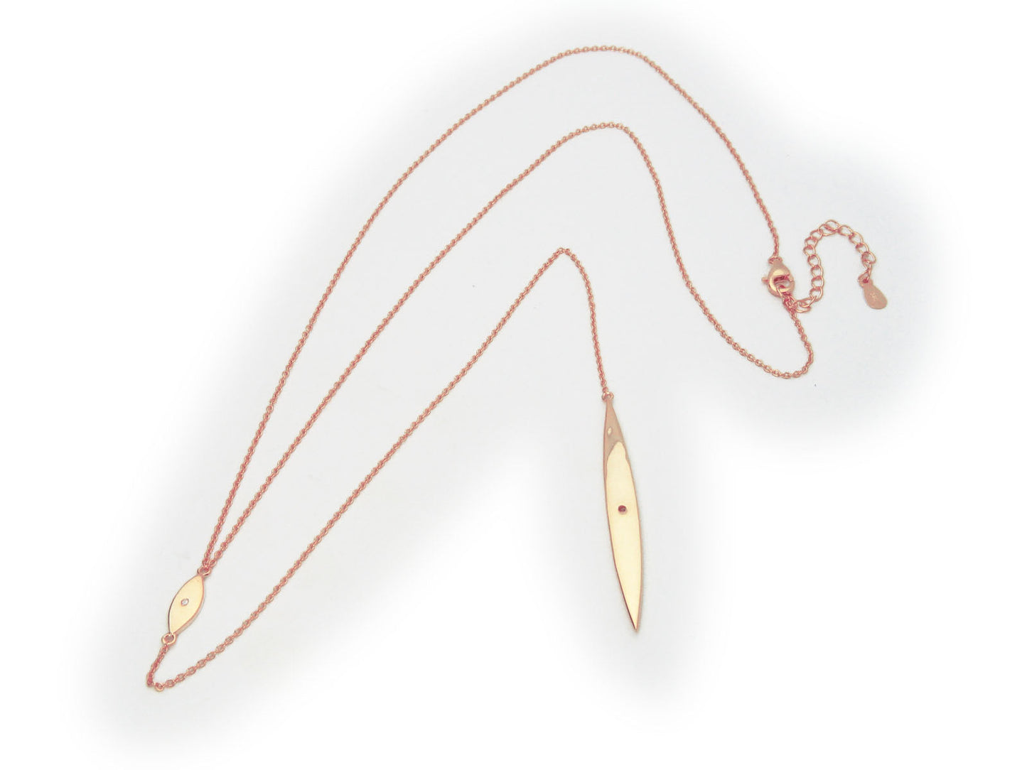 Almond Flash Lariet Necklace Necklaces