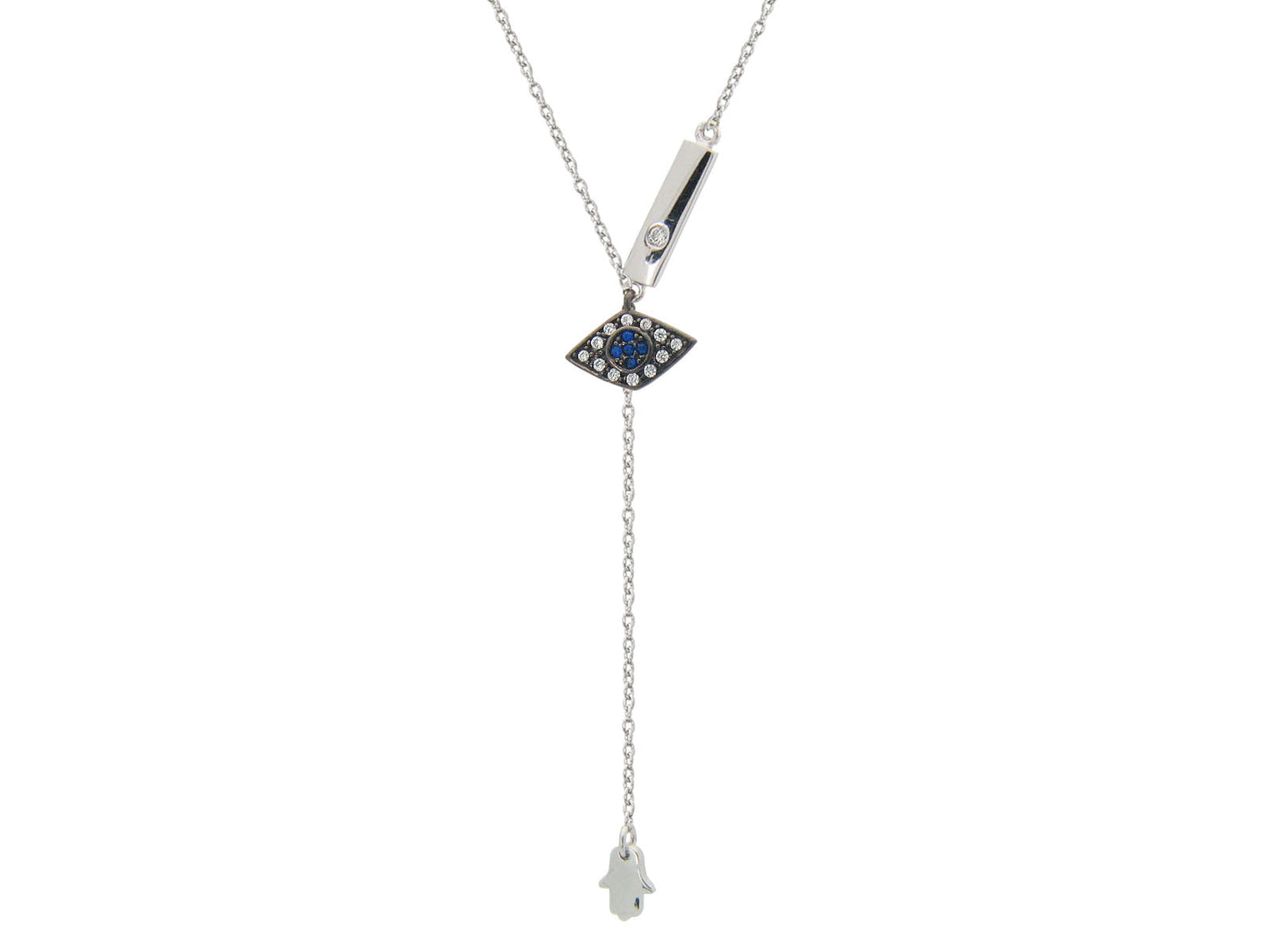 Hamsa & Evil Eye Lariat Necklace Necklaces