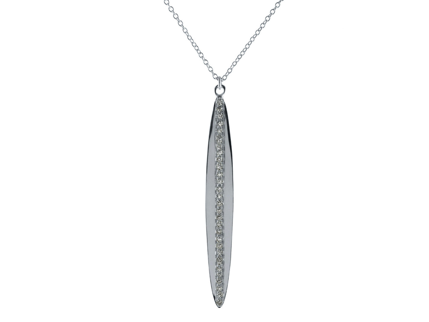 Dangling Cubic Zirconia Flash Line Necklace Necklaces