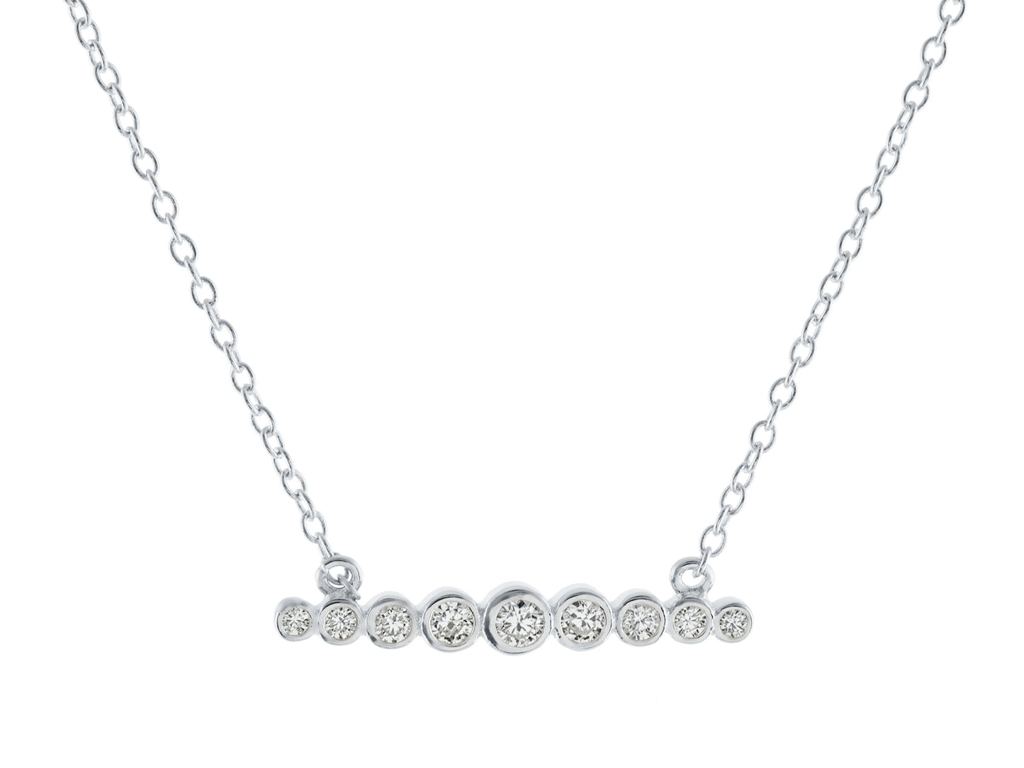 Degrade CZ Bar Necklace Necklaces