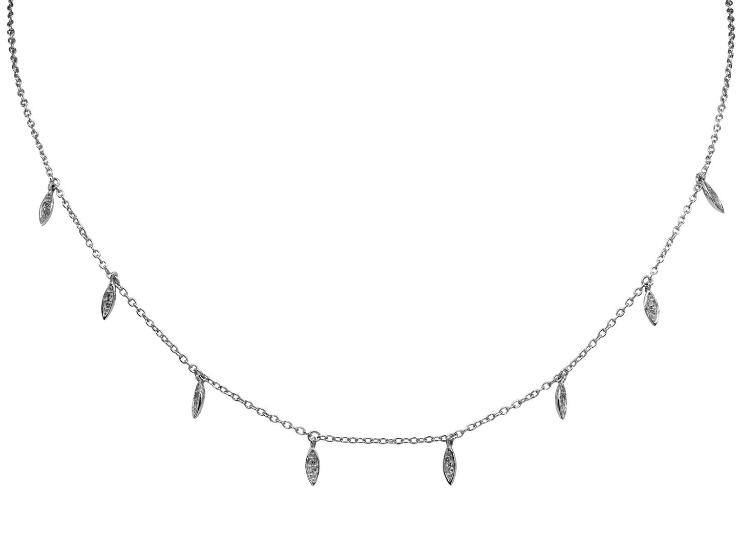 Sparkling Rain Drops Necklace (Silver) Necklaces