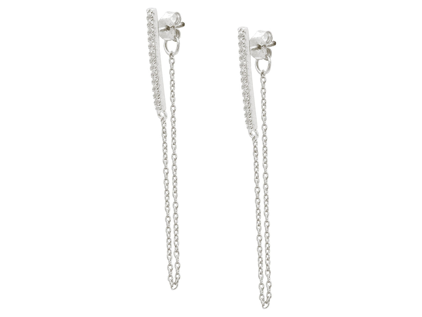 Bar & Chain Stud Earrings Earrings