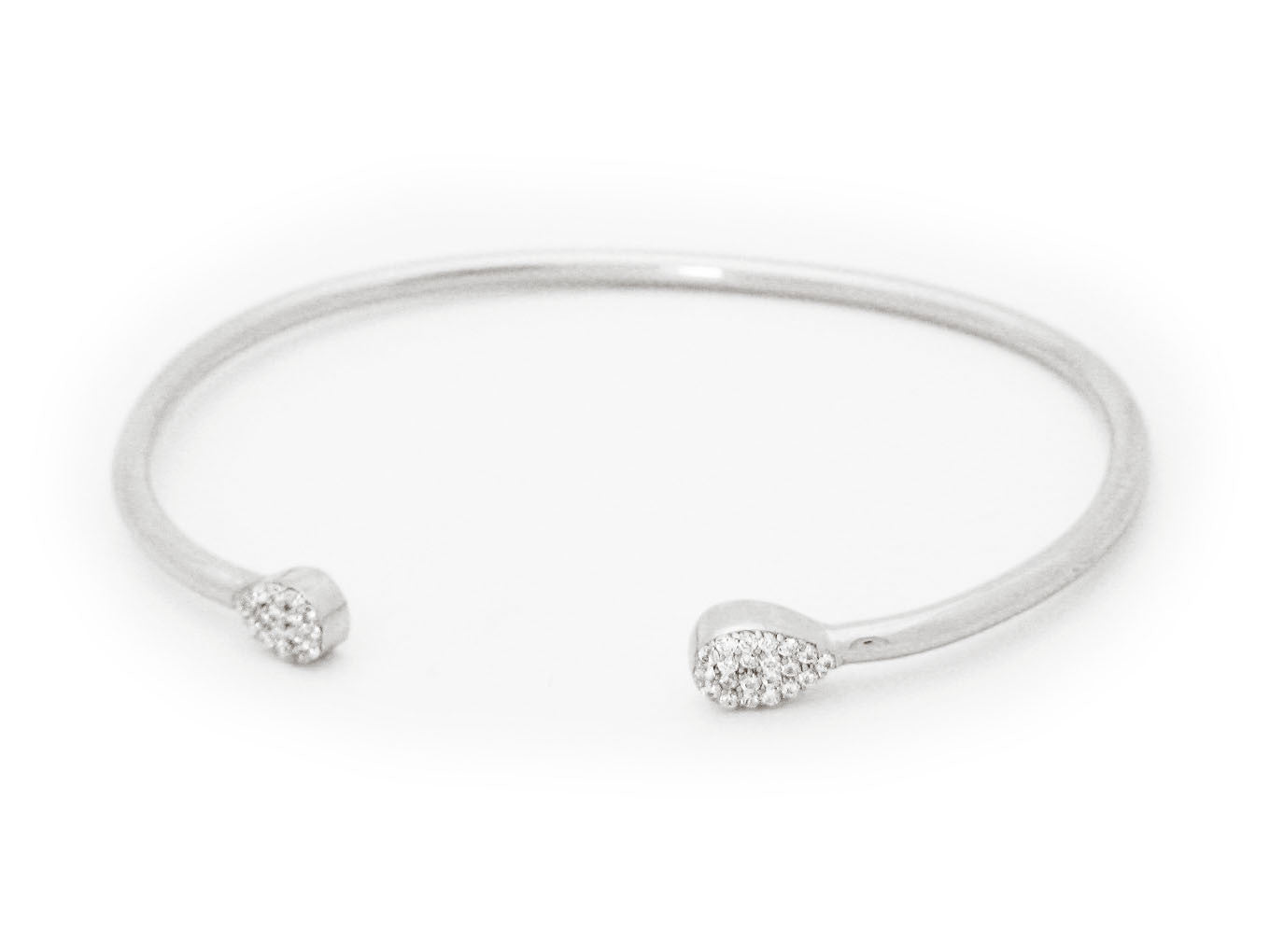Sparkling Almond Ends Bangle Bracelets