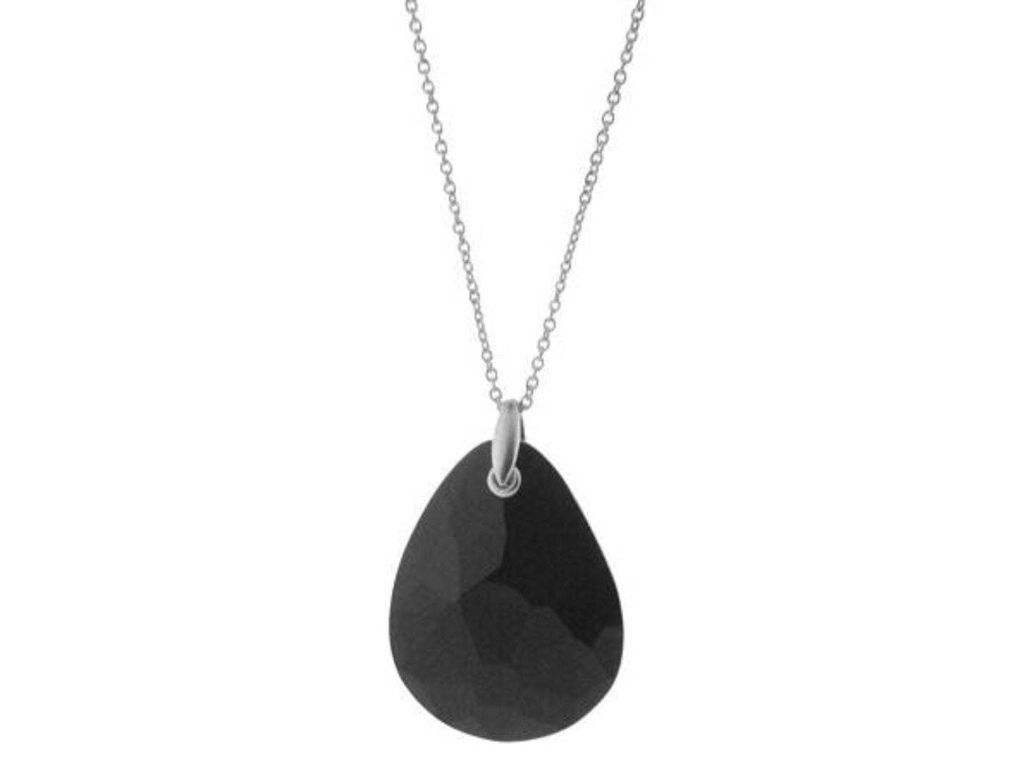 Statement Black Crystal Pendant Necklace Necklaces