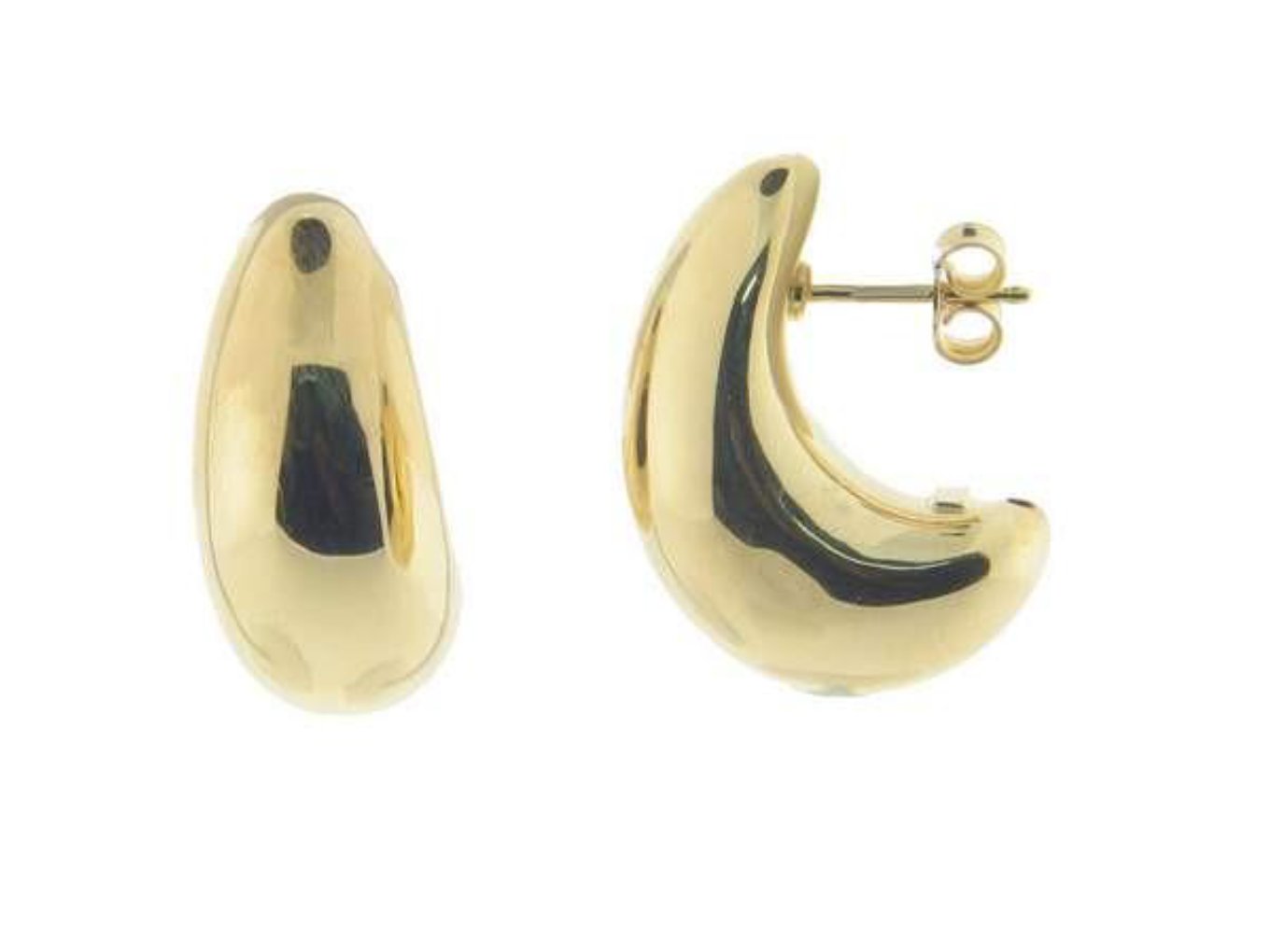 Golden Half Moon Electroformed Earrings Earrings