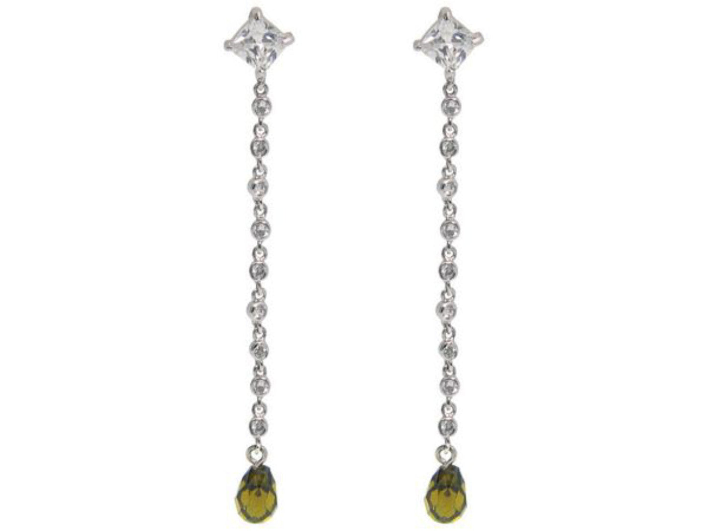 SoCal Emerald CZ Briolette Earrings Earrings