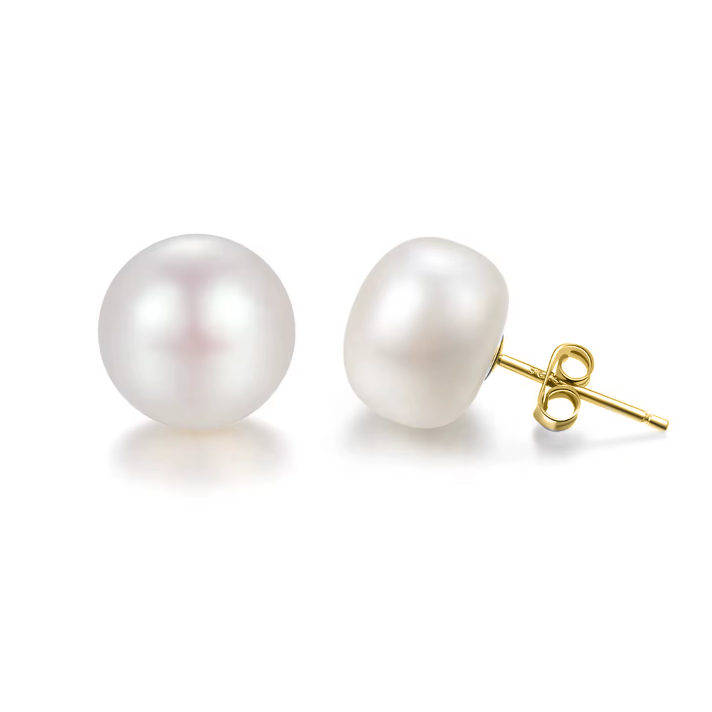 14k Yellow Gold 5mm Pearl Stud Earrings EARRINGS