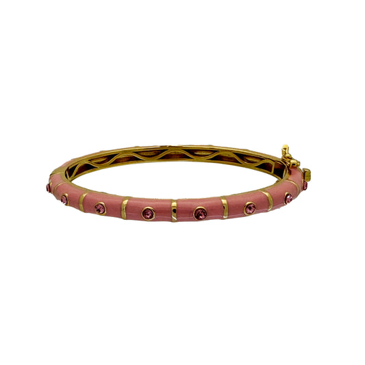 Pink Enamel Pink CZ Dots Bangle (50mm) Bracelets