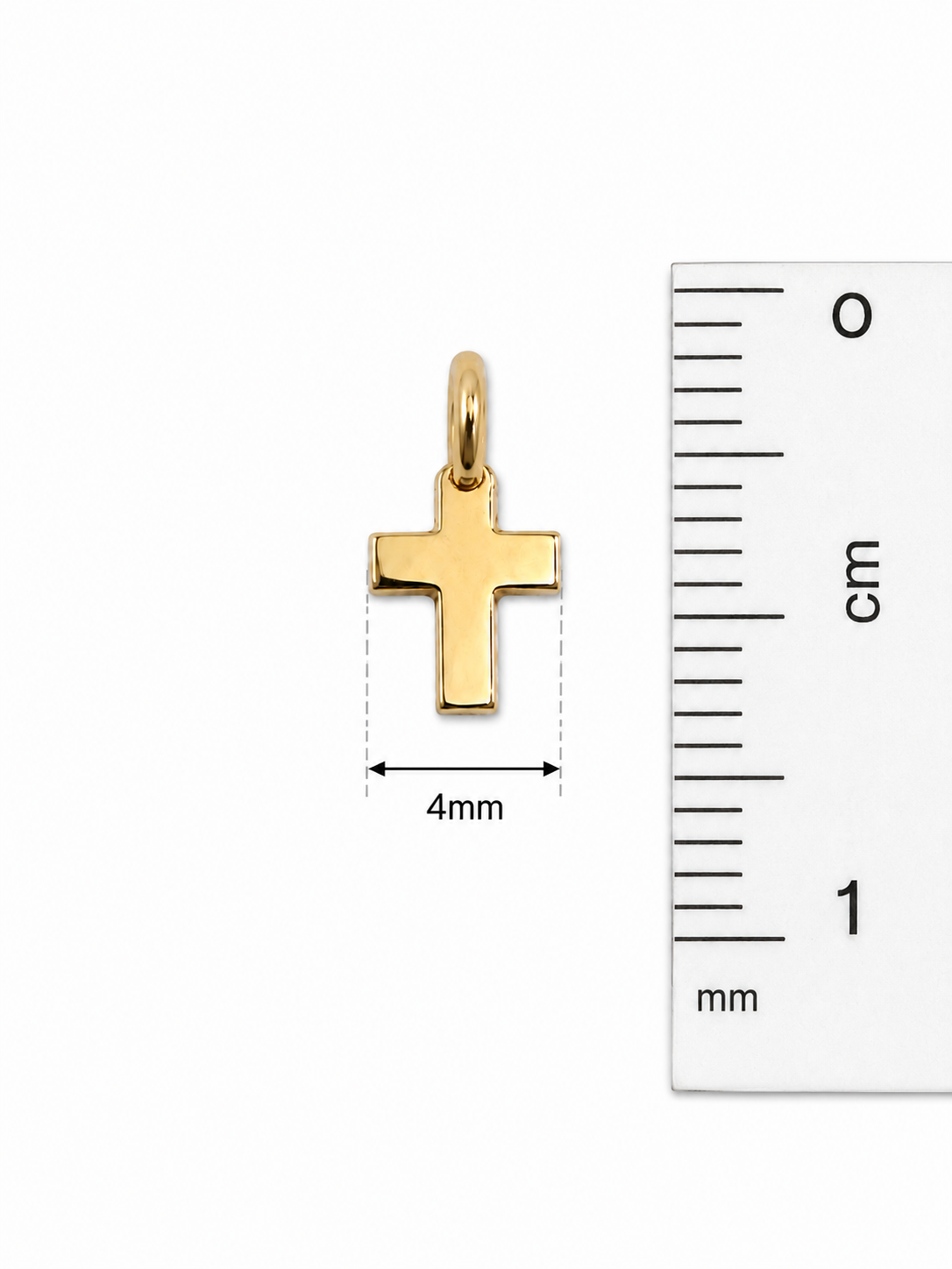 14k Gold Miniature Cross Pendant