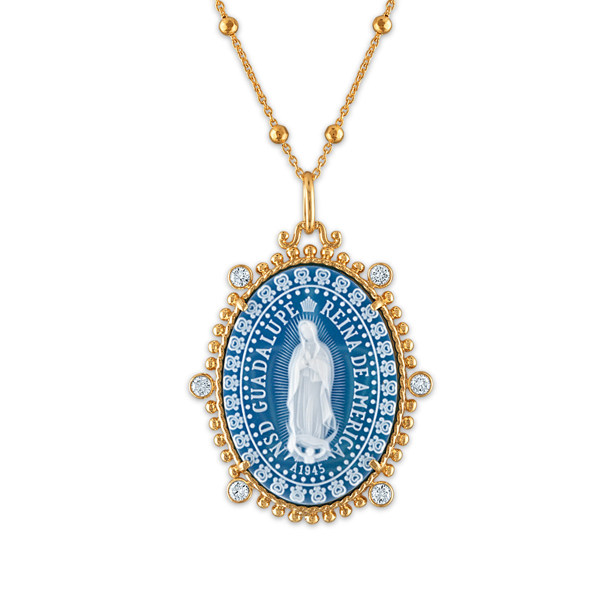 14k Excelsus Our Lady of Guadalupe Medallion Necklaces