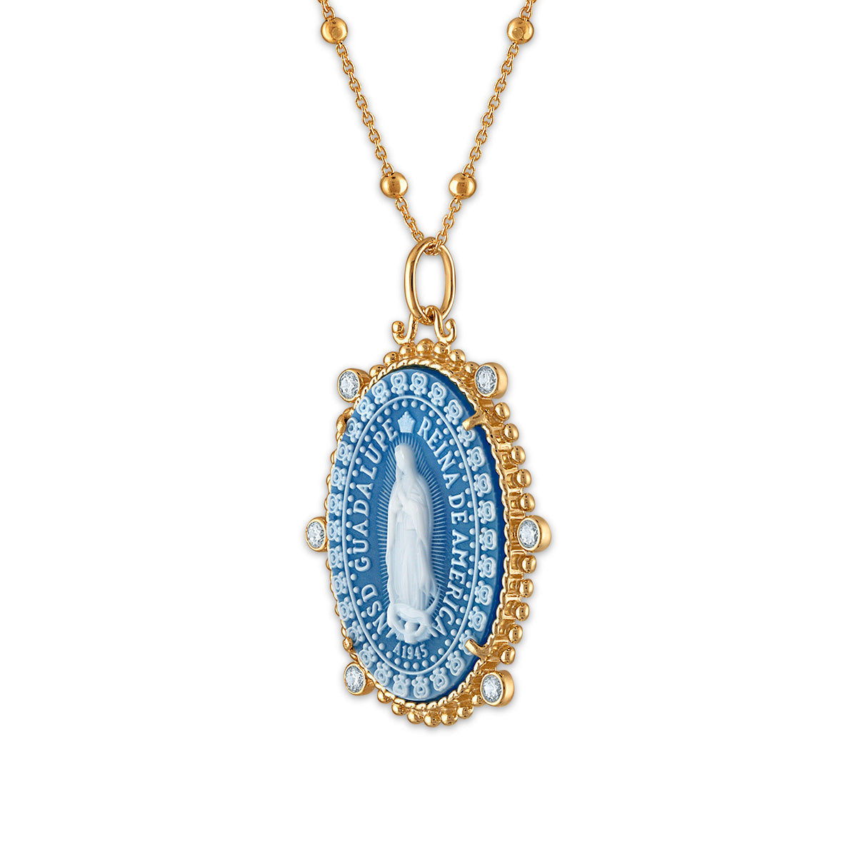 14k Excelsus Our Lady of Guadalupe Medallion Necklaces