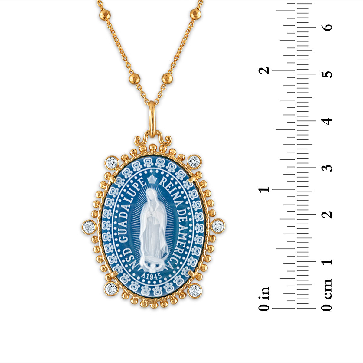 14k Excelsus Our Lady of Guadalupe Medallion Necklaces