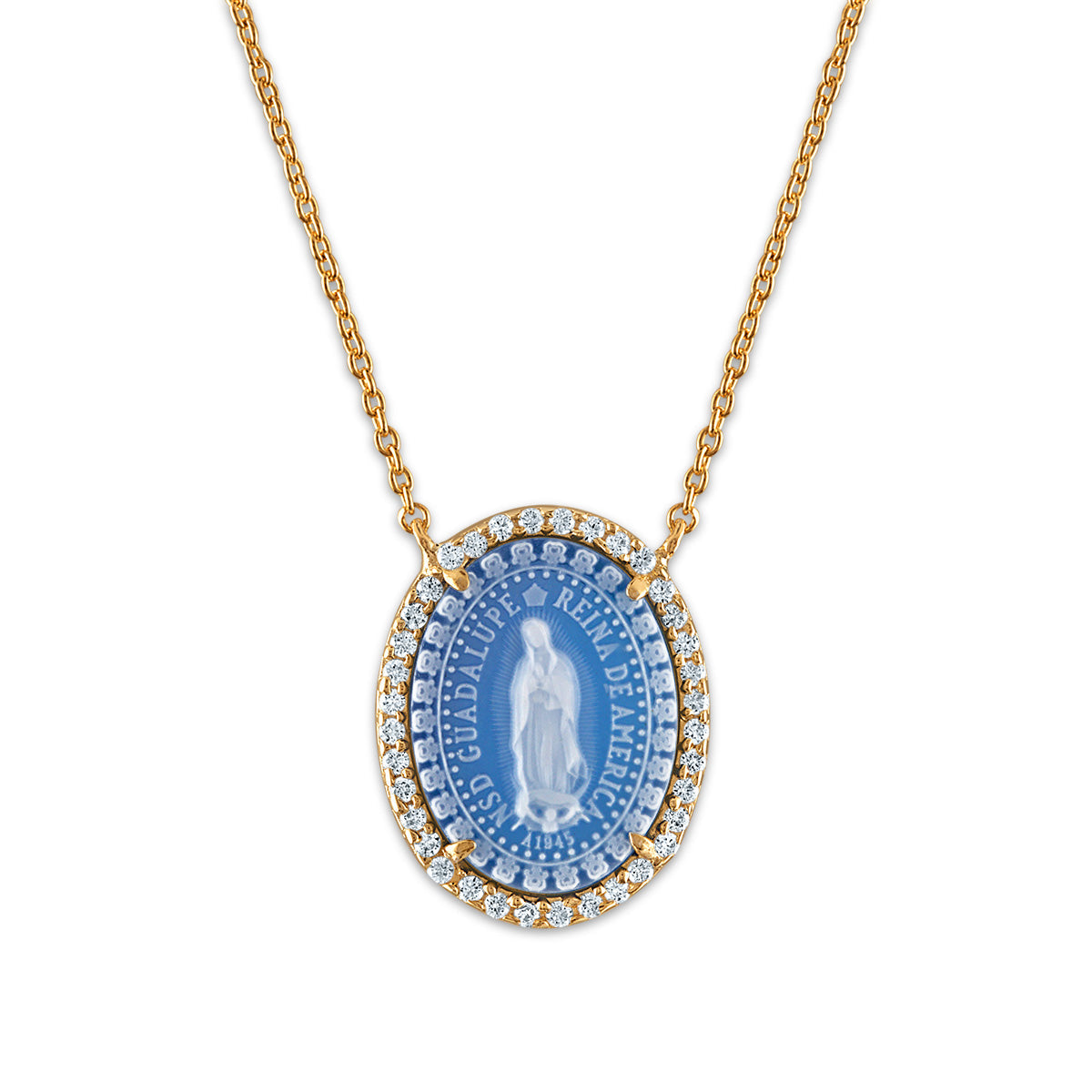 Halo Our Lady of Guadalupe Medallion Necklaces