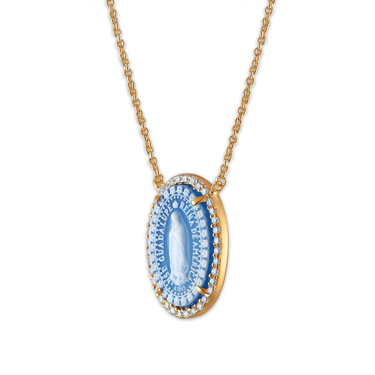 Halo Our Lady of Guadalupe Medallion Necklaces