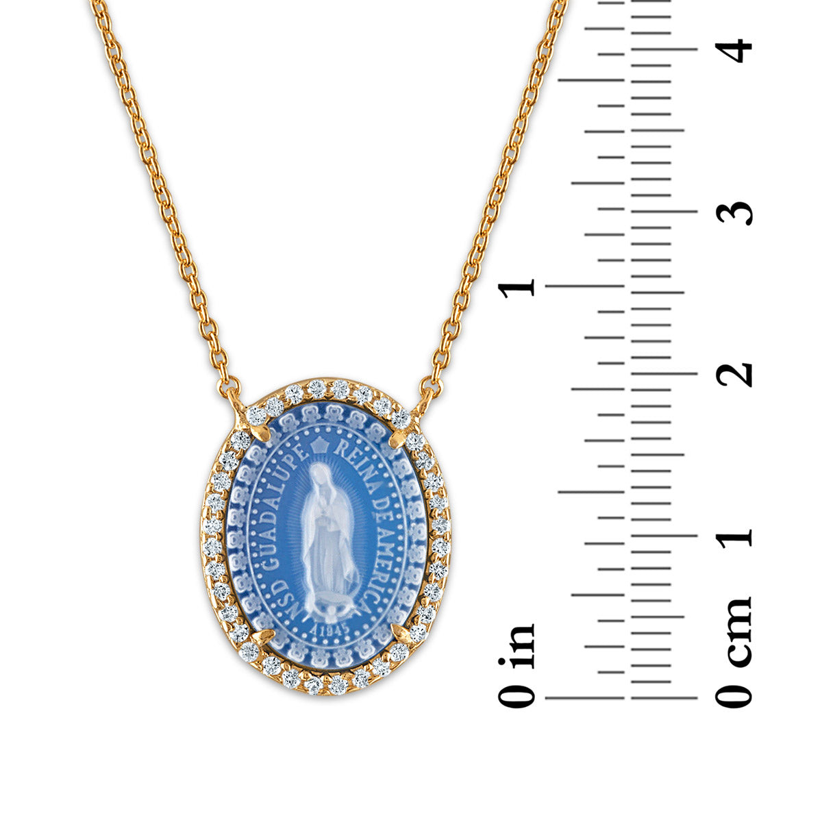 Halo Our Lady of Guadalupe Medallion Necklaces