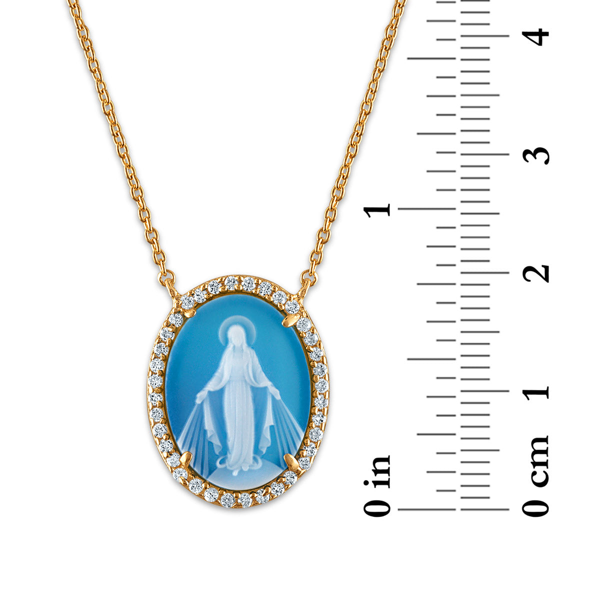 Halo Miraculous Mary Medallion Necklaces