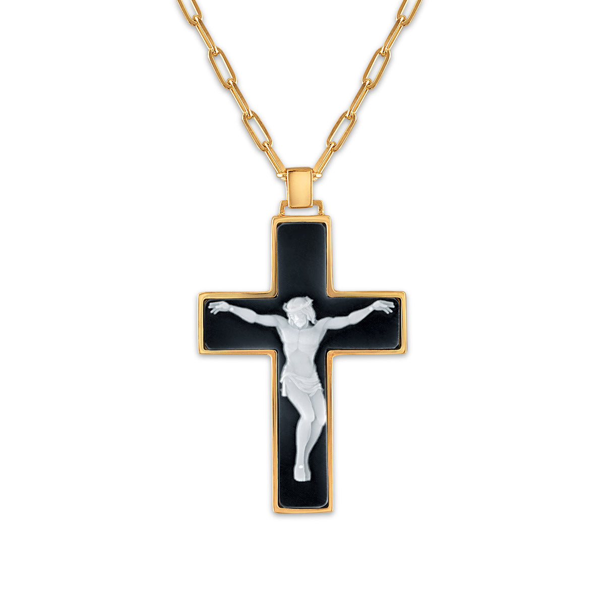 Sacred Mantle Black Crucifix Necklaces