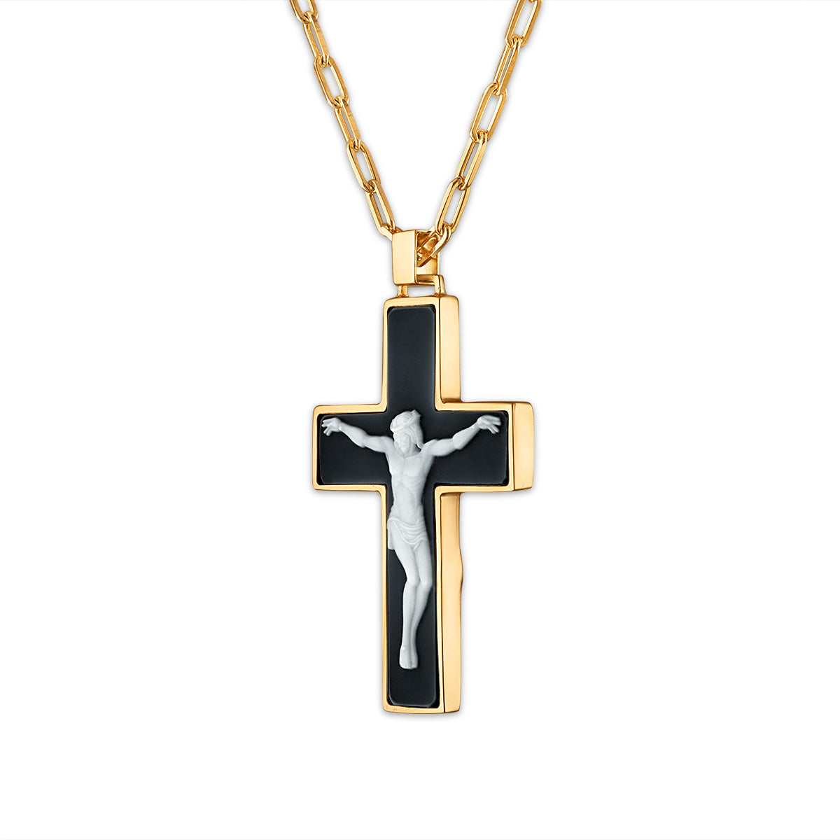 Sacred Mantle Black Crucifix Necklaces