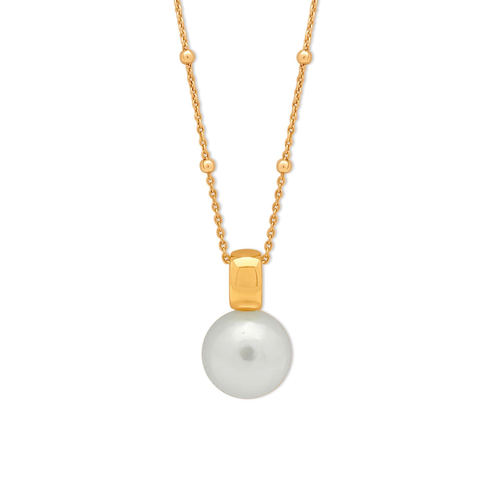 18k Gold Plated Luscious Pearl Pendant Necklace Necklaces