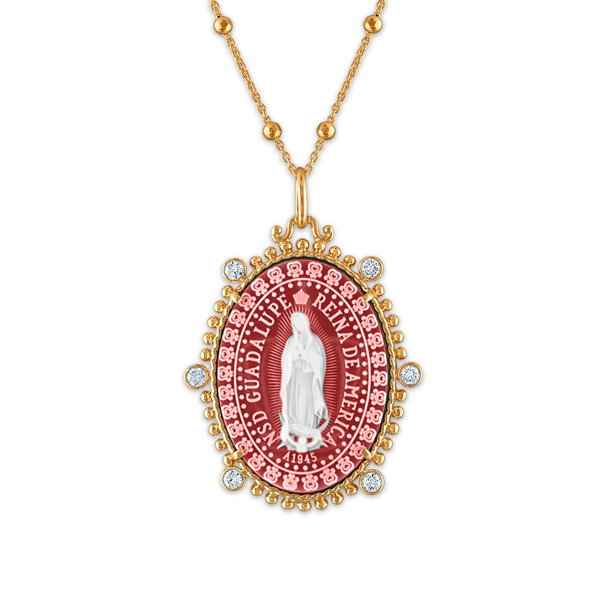 Reina Our Lady of Guadalupe Medallion - Limited Edition Red Necklaces