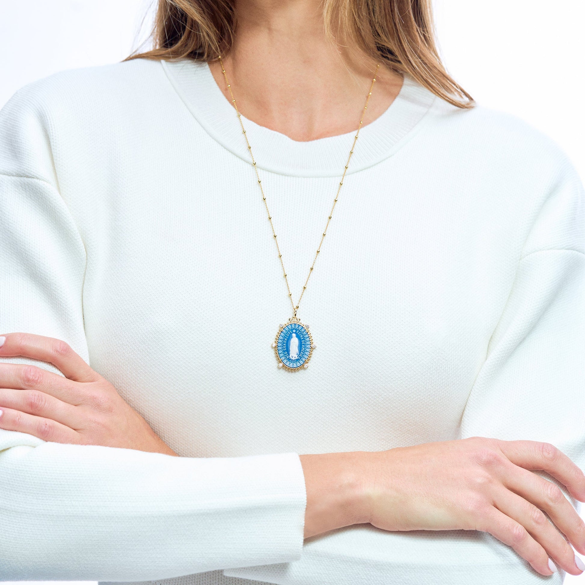 Reina Our Lady of Guadalupe Medallion Necklaces