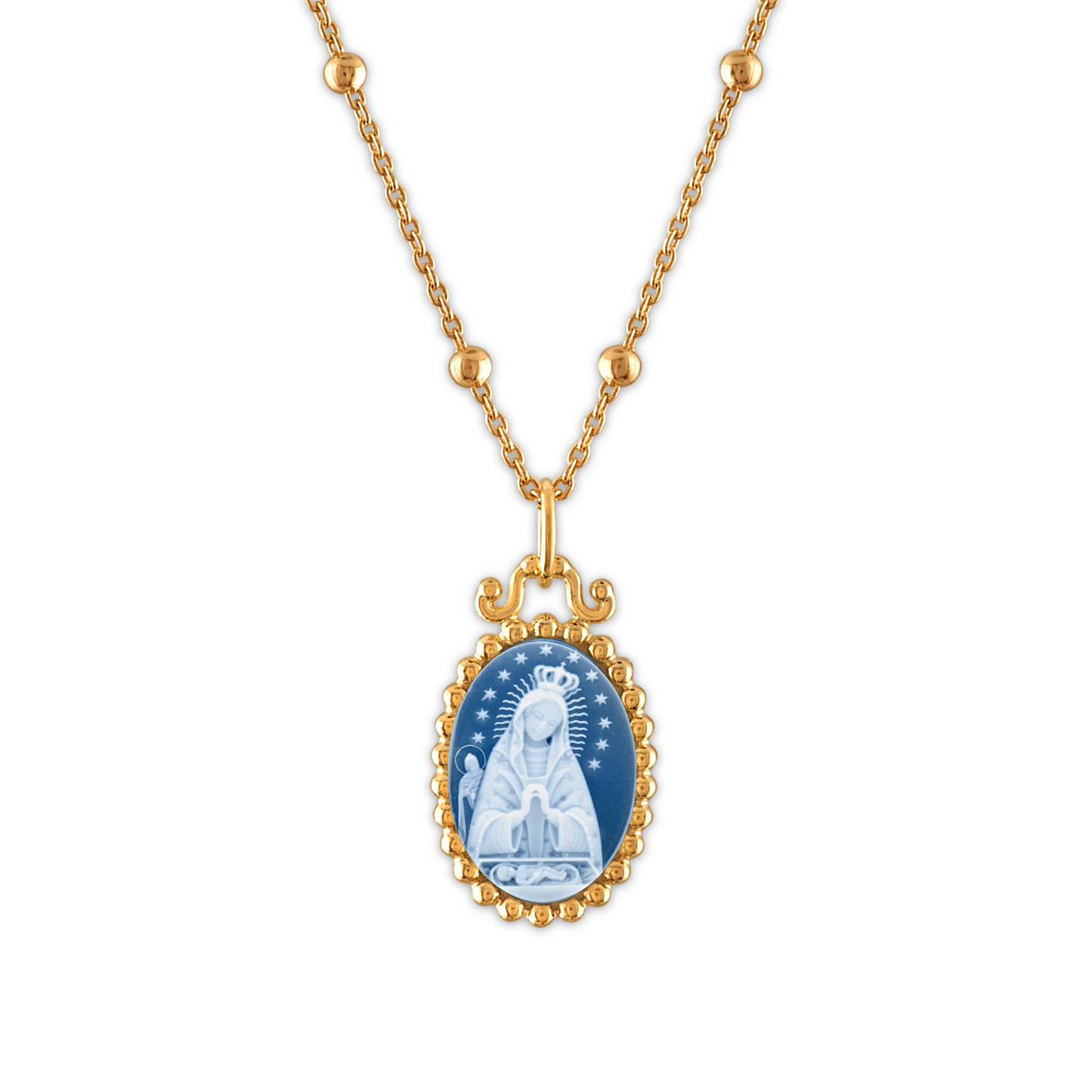 14K Gold Princesa Virgen de La Altagracia Medallion