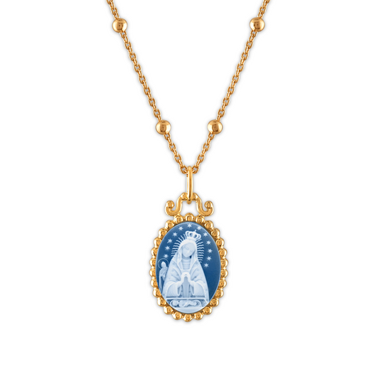 14K Gold Princesa Virgen de La Altagracia Medallion