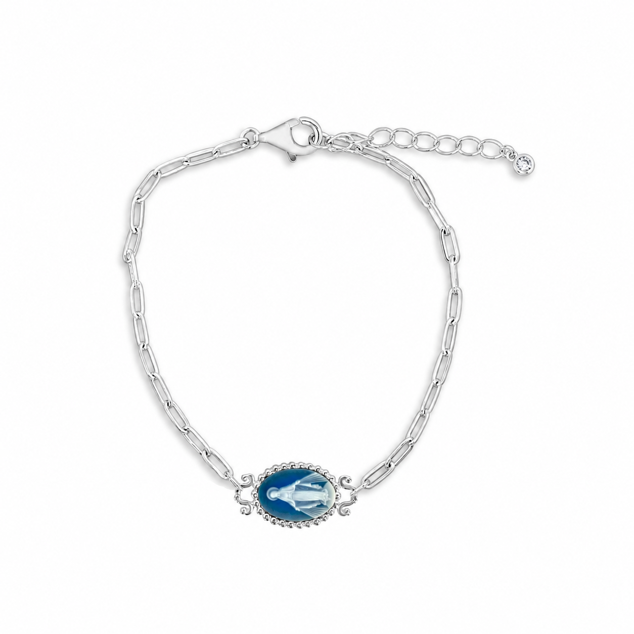 Miraculous Mary Paper Clip Bracelet - Silver Edition
