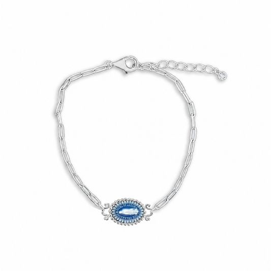 Our Lady of Guadalupe Paper Clip Bracelet - Silver Edition