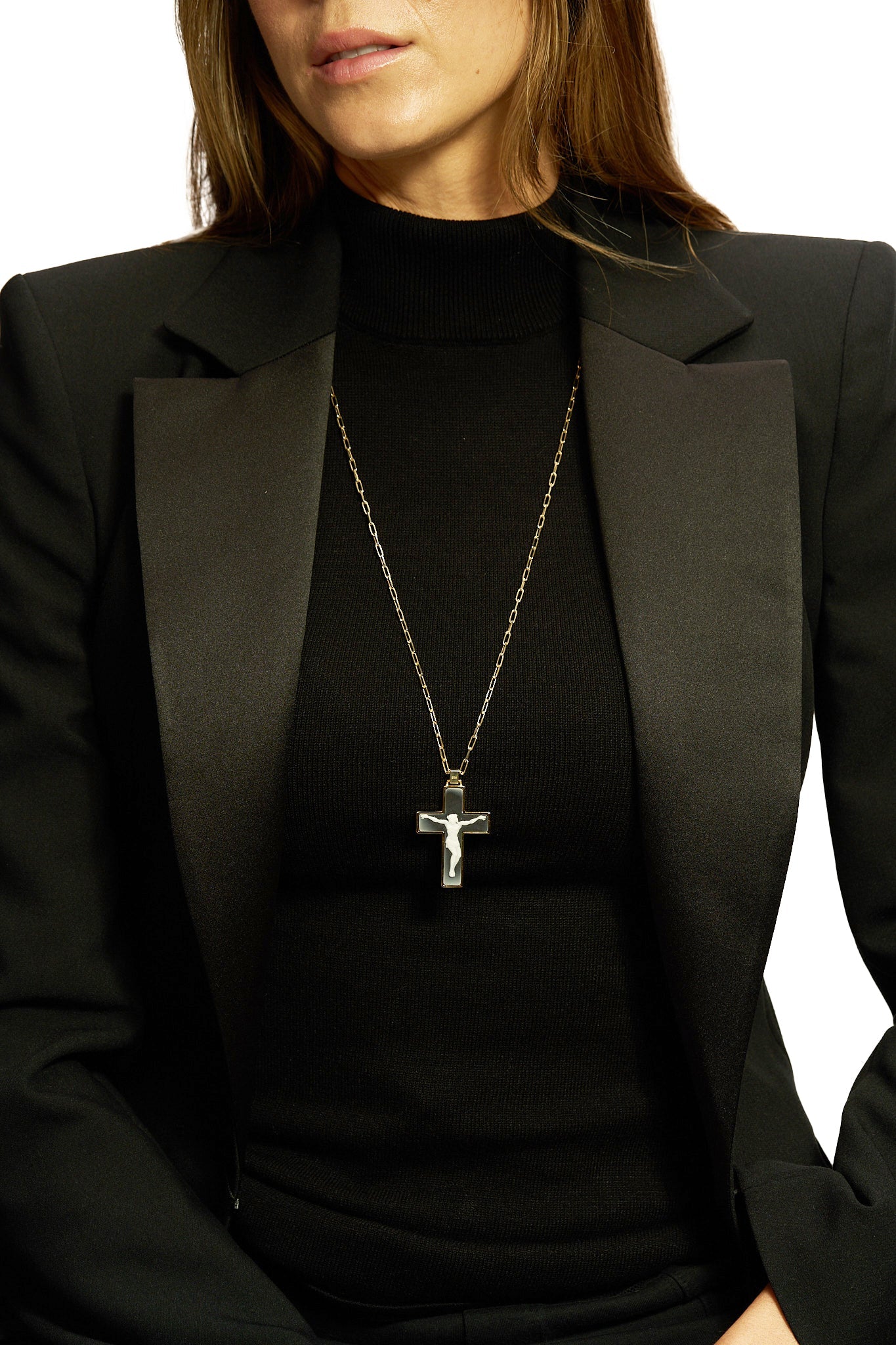 Sacred Mantle Blue Crucifix