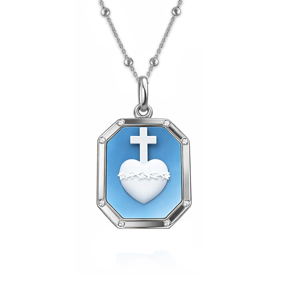 Sacred Heart "Sagrado Corazon"  Medallion - Silver Edition