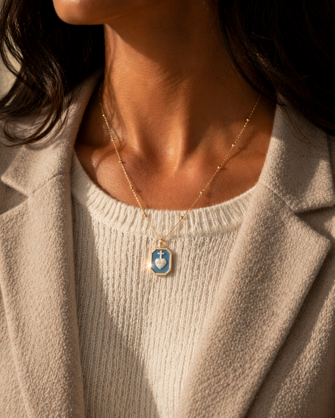 Sacred Heart "Sagrado Corazon"  Medallion - Silver Edition