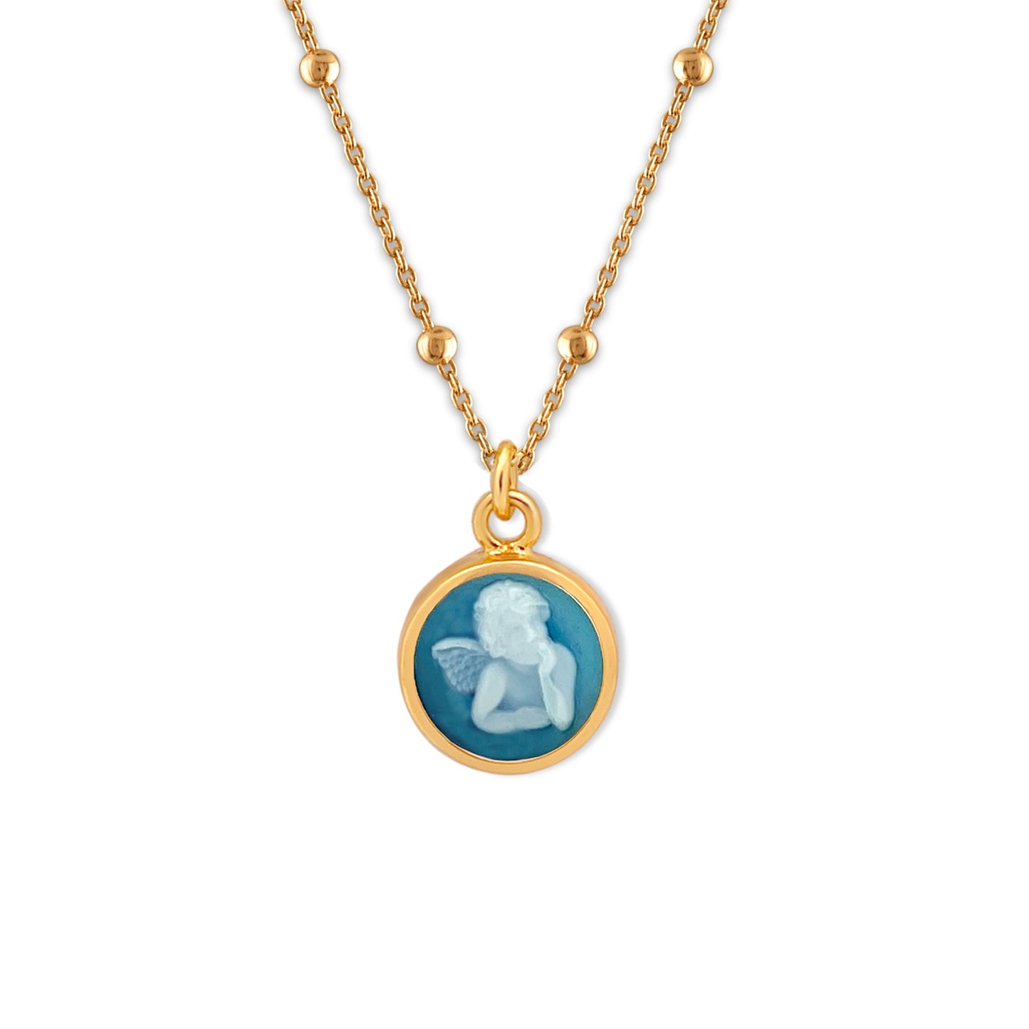 Blue Guardian Angel Necklace
