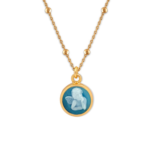 Blue Guardian Angel Necklace