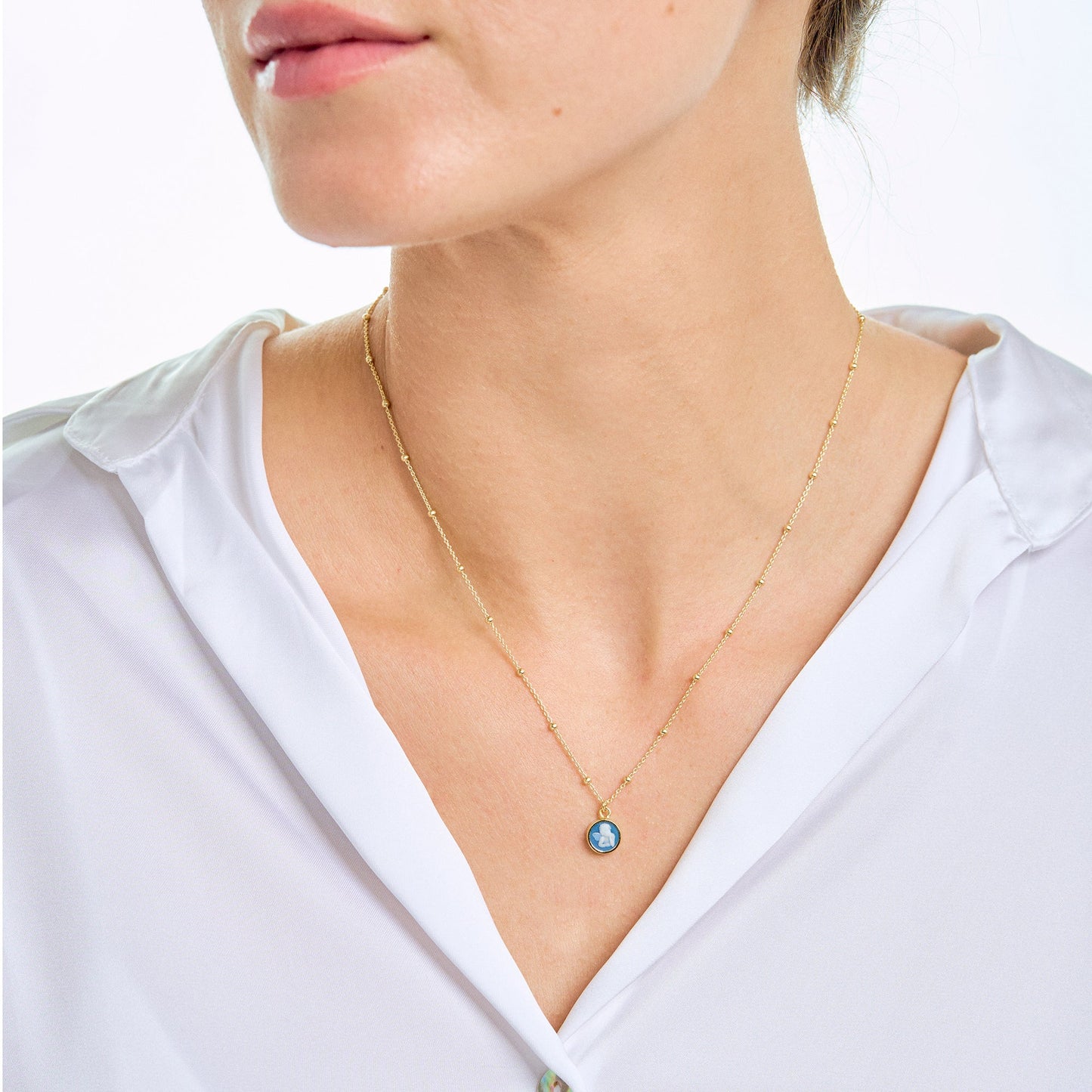 Blue Guardian Angel Necklace