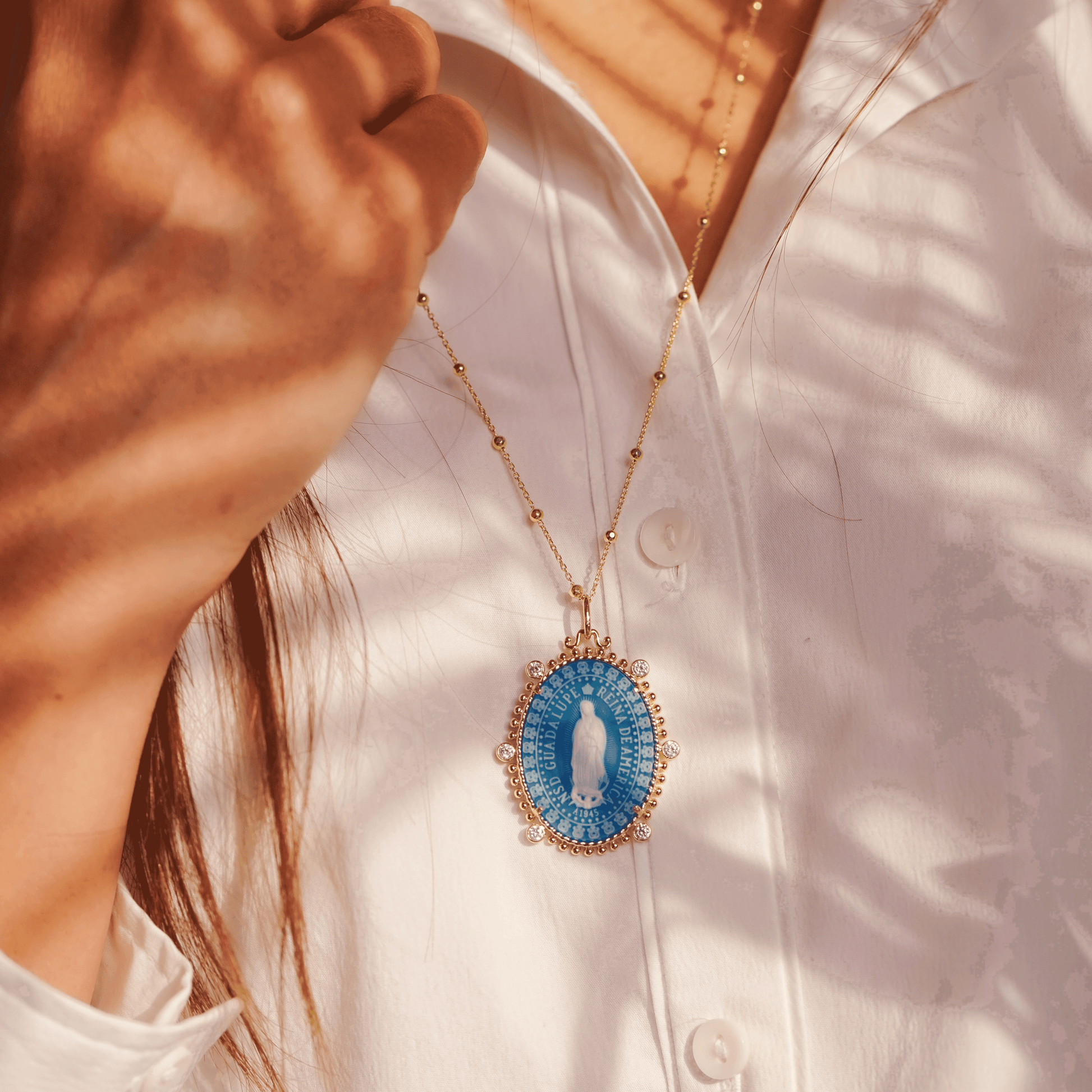 Reina Our Lady of Guadalupe Medallion Necklaces