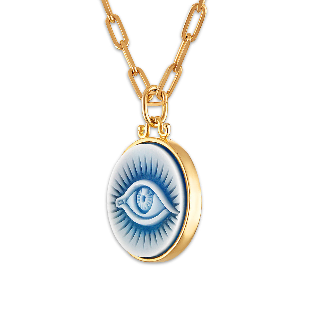 Protective Evil Eye Medallion Necklaces