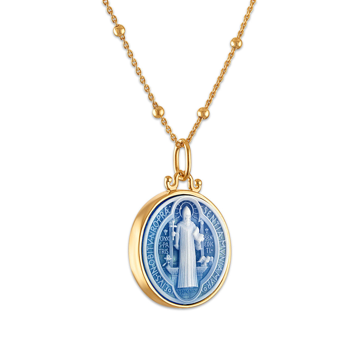 14k Gold Imperial Saint Benedict Medallion