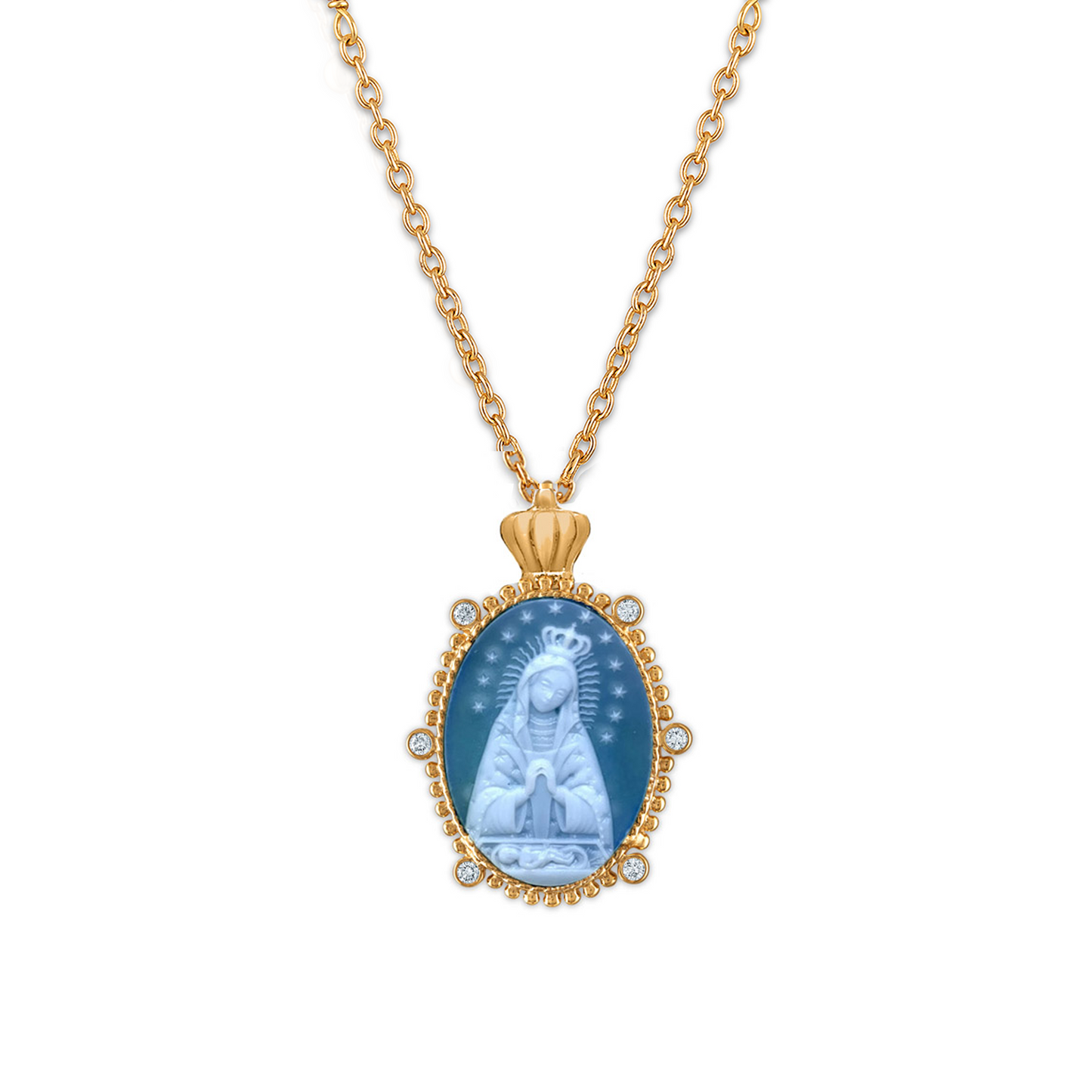 Crowned 18k Gold Princesa Virgen de Altagracia