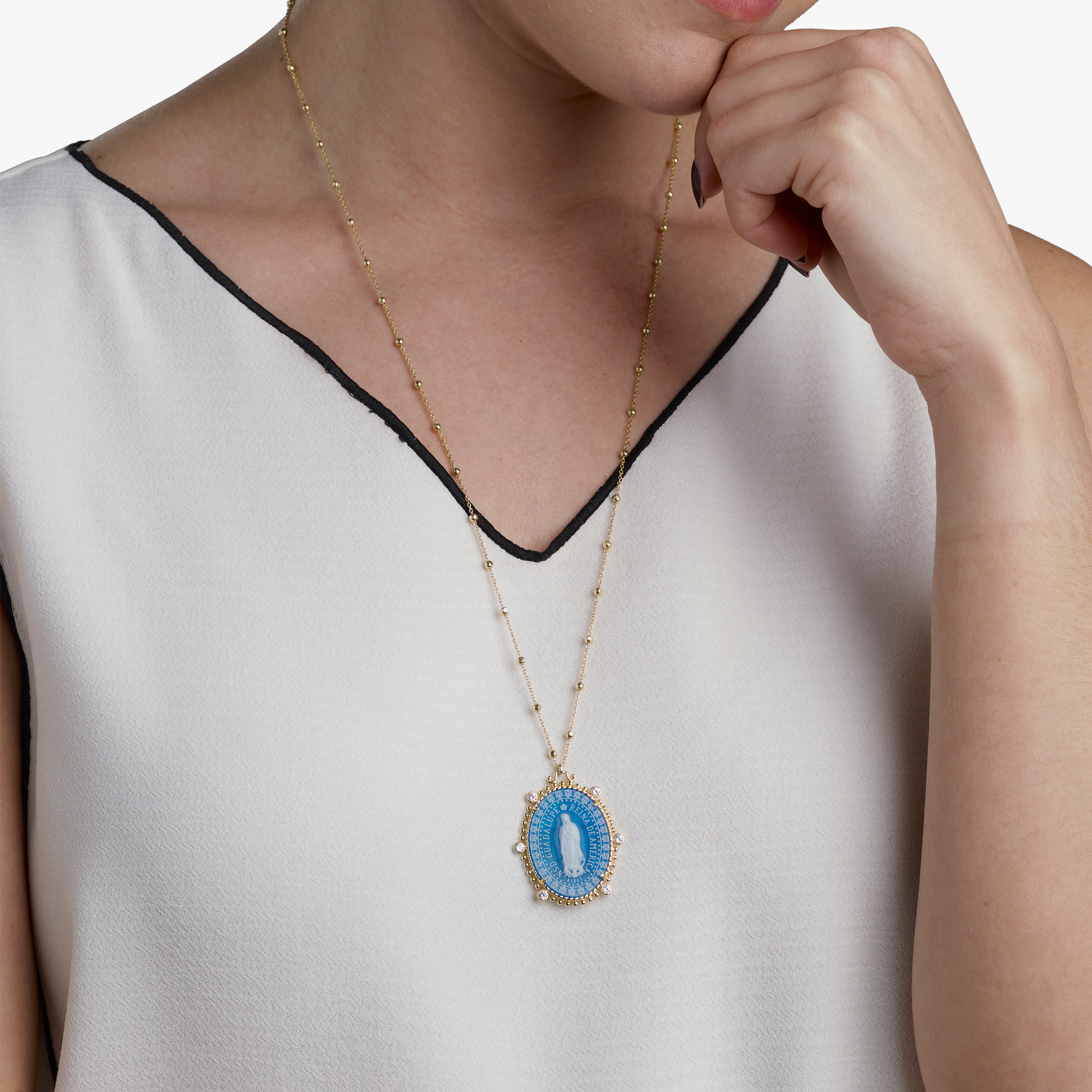 Reina Our Lady of Guadalupe Medallion Necklaces