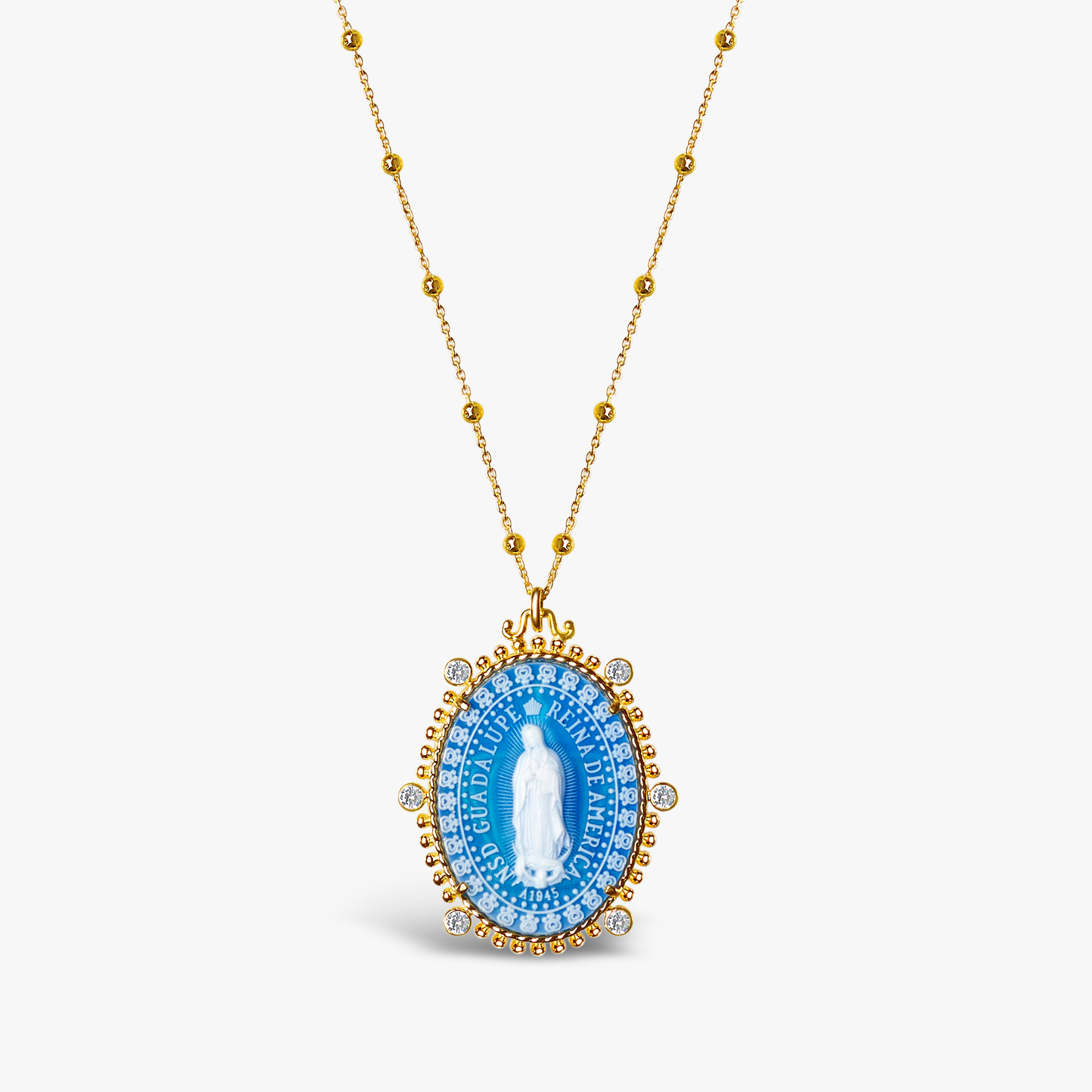 14k Excelsus Our Lady of Guadalupe Medallion Necklaces