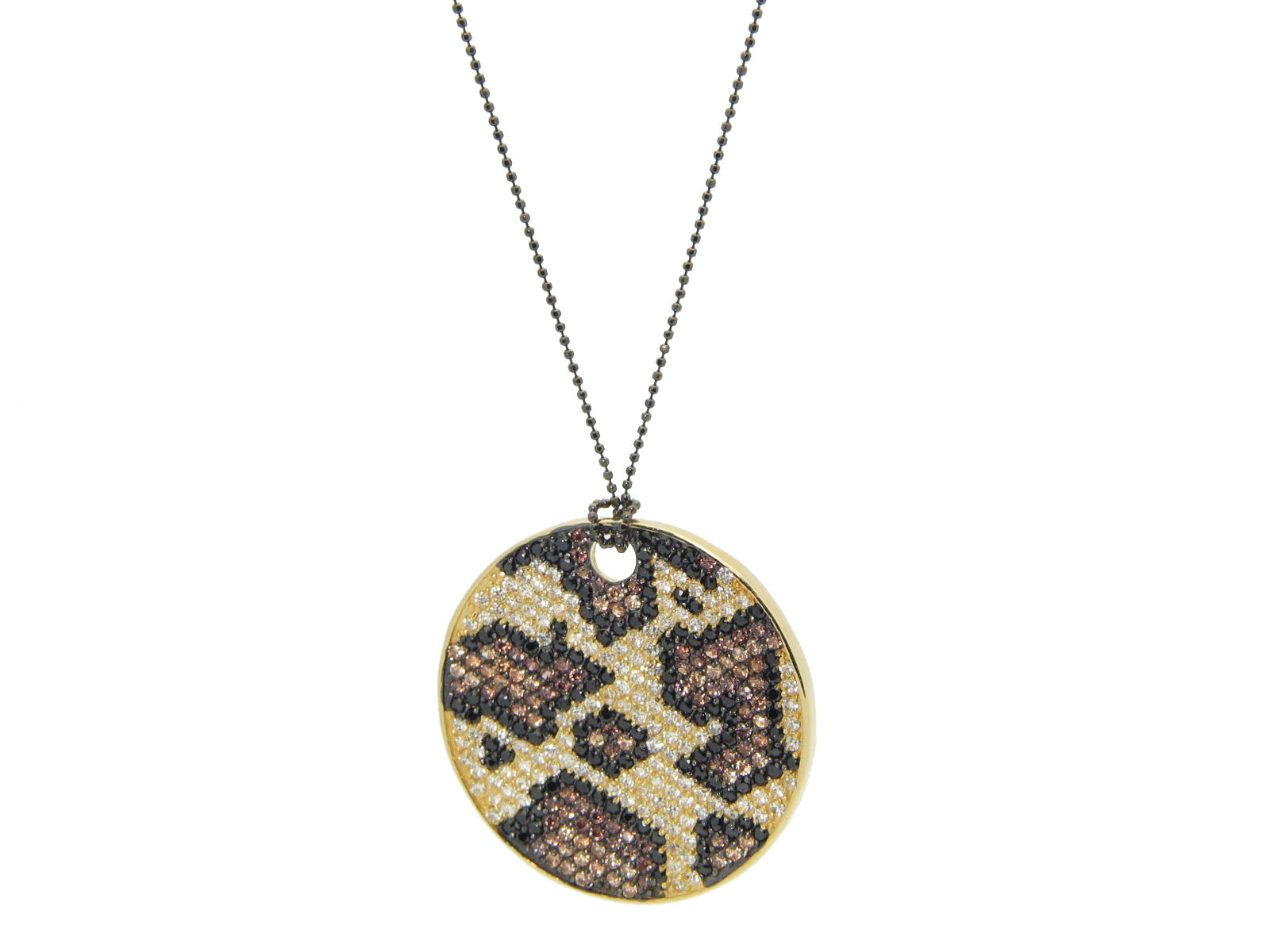 Gold Plated Silver Big Beverly Hills Garden Pendant Necklaces