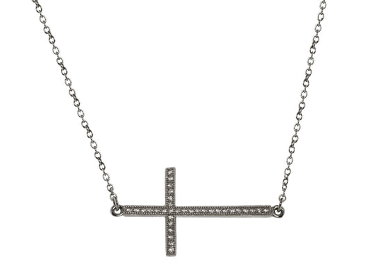 Mini Sideways Cross Necklace Necklaces